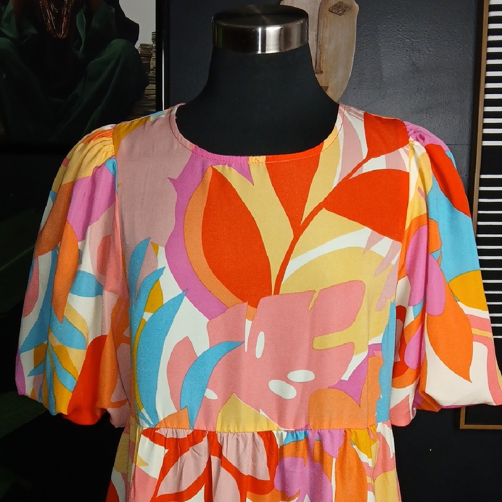 Vibrant Multicolor Backless Dress